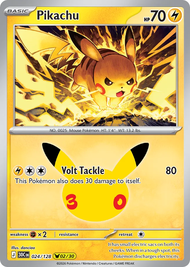 Pikachu 024/128 - NM Inglés