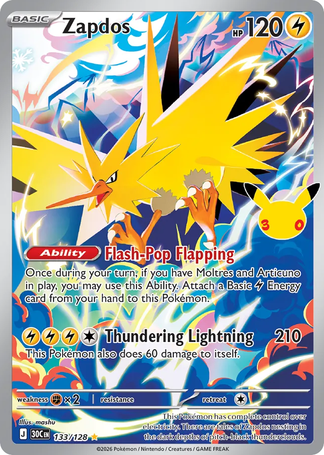 Zapdos 133/128 - NM Inglés