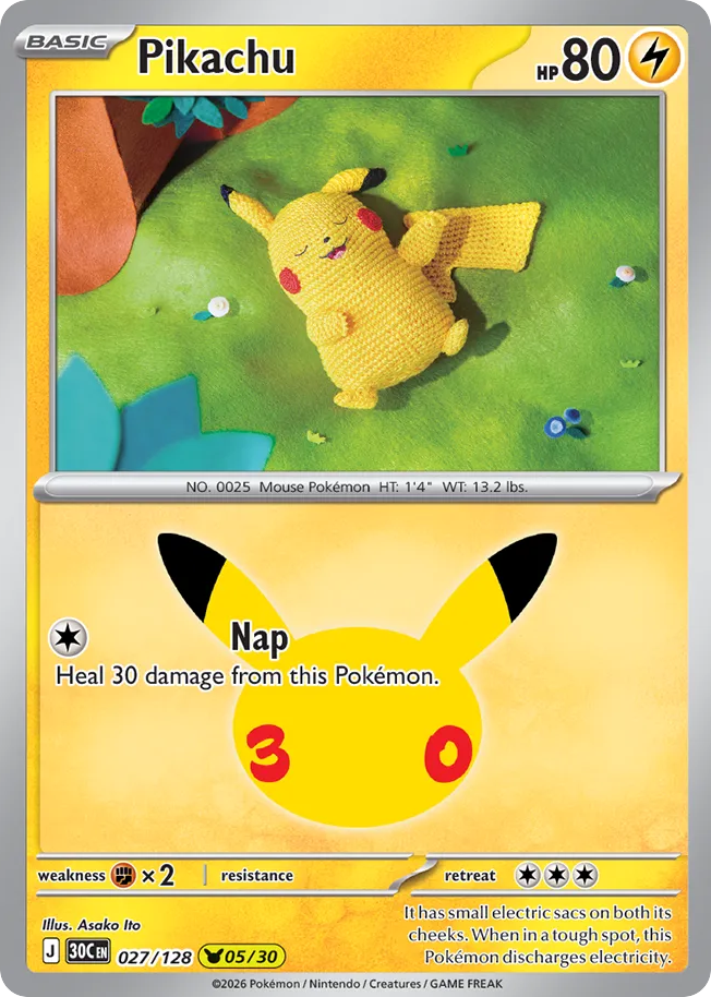 Pikachu 027/128 - NM Inglés